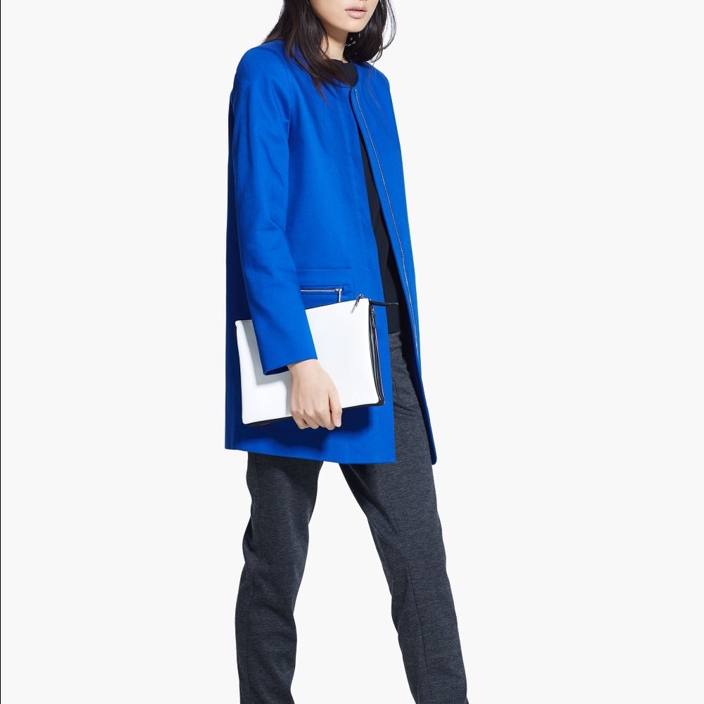 MANGO ROYAL BLUE COAT BRAND NEW WITH TAGS XS